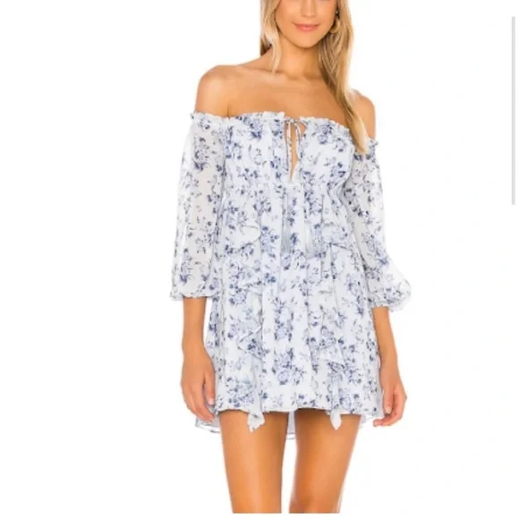 House Of Harlow 1960 Dresses | House Of Harlow Blue Floral Dress - Revolve Zanna | Color: Blue | Size: M | Starstruck90's Closet House Of Harlow 1960 Dresses | House Of Harlow Blue Floral Dress - Revolve Zanna | Color: Blue | Size: M | Starstruck90's Closet